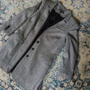 Designer Work Jacket. Size 4. Long and sliming.